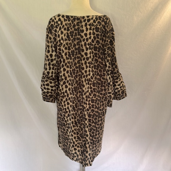 Leopard Print Ruffle Sleeve Dress Belongsci Size 2X XXL - Picture 5 of 6